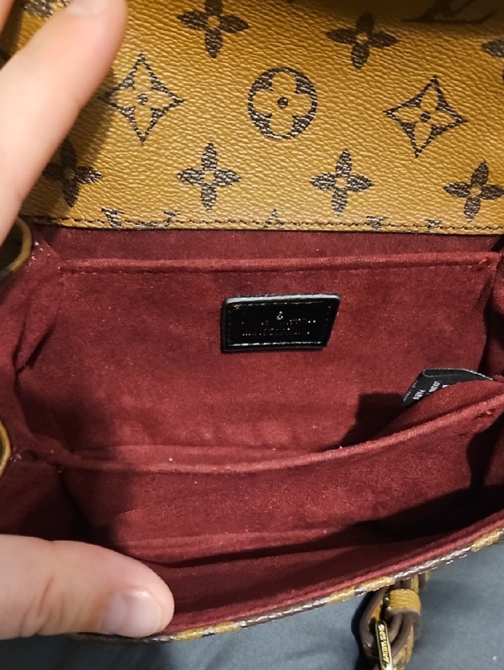 Louis Vuitton Monogram Two-Tone Top Handle Crossbody in Brown and Tan - Picture 3 of 4